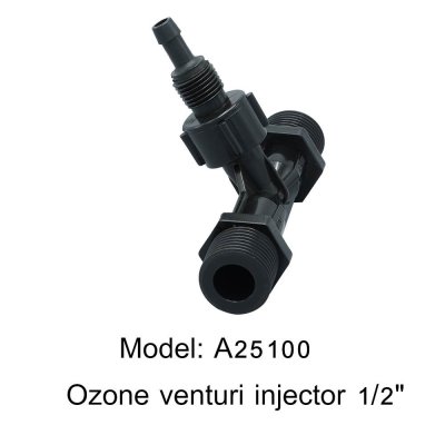 Model: A25100 Ozone venturi injector 1/2" 4 หุน PVDF โอโซน Venturi ท่อโอโซนและน้ำผสม