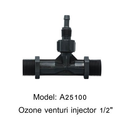 Model: A25100 Ozone venturi injector 1/2" 4 หุน PVDF โอโซน Venturi ท่อโอโซนและน้ำผสม