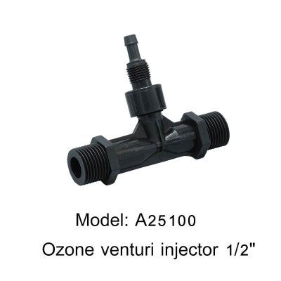 Model: A25100 Ozone venturi injector 1/2" 4 หุน PVDF โอโซน Venturi ท่อโอโซนและน้ำผสม