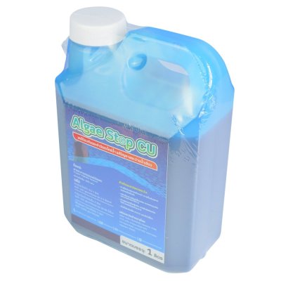 Algae Stop CU  เคมีป้องกันและกำจัดตะไคร่น้ำ แก้ปัญหาสระว่ายมีตะไคร่น้ำเขียว ขนาด 1 ลิตร