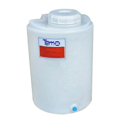 PE Tank ถังPE 50ลิตร TEME หนา 3.5 mm สีขาว พร้อมสเกลบอกปริมาณสารเคมี มีรูเดรน 1/2"