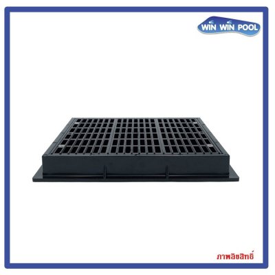 FT-MD-B-9 Maindrain สระดือสระสี่เหลี่ยม ขนาด 9x9 นิ้ว สีดำ วัสดุ ABS เกรด A