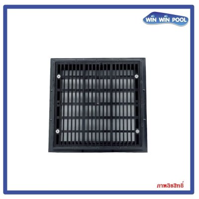 FT-MD-B-9 Maindrain สระดือสระสี่เหลี่ยม ขนาด 9x9 นิ้ว สีดำ วัสดุ ABS เกรด A