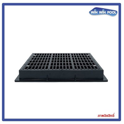 FT-MD-B-9 Maindrain สะดือสระสี่เหลี่ยม ขนาด 9x9 นิ้ว สีดำ วัสดุ ABS เกรด A