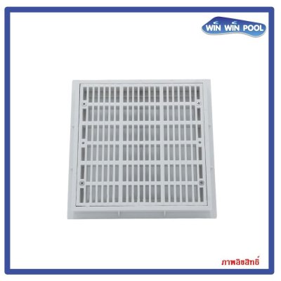 FT-MD-W-9 Maindrain สระดือสระสี่เหลี่ยม ขนาด 9x9 นิ้ว สีขาว วัสดุ ABS เกรด A