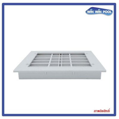 FT-MD-W-9 Maindrain สระดือสระสี่เหลี่ยม ขนาด 9x9 นิ้ว สีขาว วัสดุ ABS เกรด A
