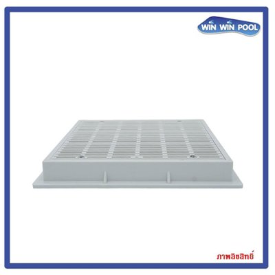 FT-MD-W-9 Maindrain สะดือสระสี่เหลี่ยม ขนาด 9x9 นิ้ว สีขาว วัสดุ ABS เกรด A