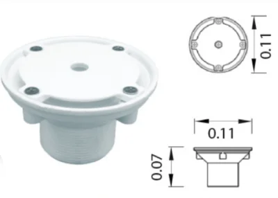 PSF-07-W  Standard Floor Inlet 1.5&2 นิ้วสีขาว