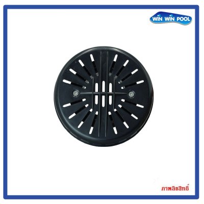 สะดือสปา Suction 5", Plastic ABS Grade A With UV Stabilized, For Concrete Pool, Connection 2", Black Colour