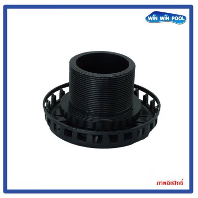 สะดือสปา Suction 5", Plastic ABS Grade A With UV Stabilized, For Concrete Pool, Connection 2", Black Colour