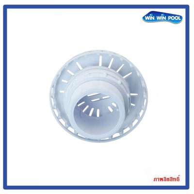 สะดือสปา Suction 5", Plastic ABS Grade A With UV Stabilized, For Concrete Pool, Connection 2", White Colour