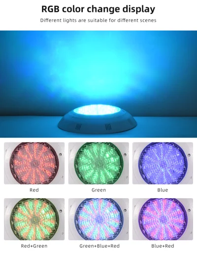 ฟใต้น้ำ QHL-YC295AH LED-18W-12V AC แสง RGB เปลี่ยนสีด้วย Remote WINWINPOOL