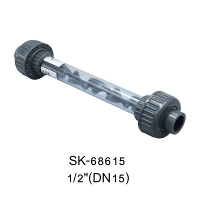 SK-68615  Static Mixer 1/2"(DN15)  for Ozone Liquid Water Mixing  UPVC**Pre order 30-60 Days
