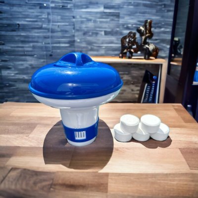 คลอรีนเม็ดฟู่ พร้อมทุ่นจ่ายคลอรีน Sodium Dichloroisocyanurate (SDIC) ช็อคคลอรีน /Shock Chlorine /คลอรีนละลายเร็ว/ทำให้น้ำใสเร็ว