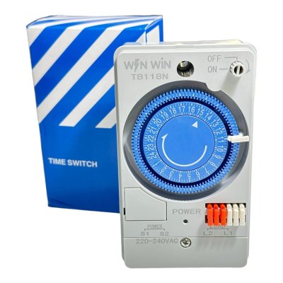 Analog Timer Switch TB118  220V-240VAC มีแบตเตอรี่สำรอง ตั้งเวลาง่ายๆ ไม่ซับซ้อน คุณภาพดีไม่พังง่าย ใช้ได้นาน