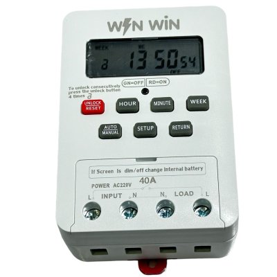 Microcomputer Timer Switch 220V 40A  เครื่องตั้งเวลา เปิด-ปิด อุปกรณ์ไฟฟ้า อัตโนมัติ