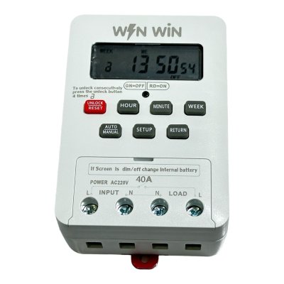 Microcomputer Timer Switch 220V 40A  เครื่องตั้งเวลา เปิด-ปิด อุปกรณ์ไฟฟ้า อัตโนมัติ