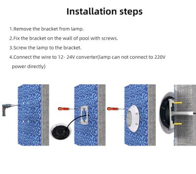 ไฟใต้น้ำ LED 12W/12VAC RGB เปลี่ยนสีด้วย Remote WINWINPOOL