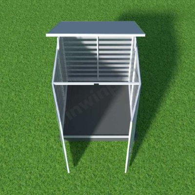 ห้องเครื่องสำเร็จรูป ขนาด 1.5x2x2m ผนังปรุโพลี่คาร์บอนเนต แข็งแรงทนทานกันน้ำ