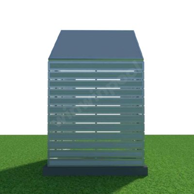 ห้องเครื่องสำเร็จรูป ขนาด 1.5x2x2m ผนังปรุโพลี่คาร์บอนเนต แข็งแรงทนทานกันน้ำ