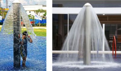 PSW-06  Water Umbrella, Fiberglass,  Height 2,50 m.x Water Veil 2.20-2.80 m,