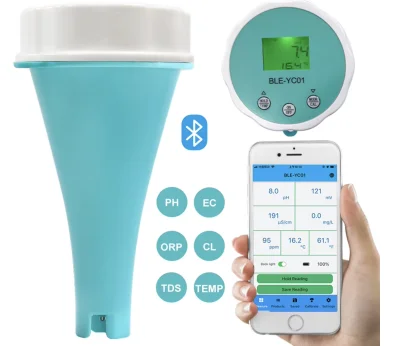 YINMIK BLE-YC01 Smart Pool Monitor  6-in-1 Smart Floating Water Monitor – Bluetooth 5.2 & App Supported