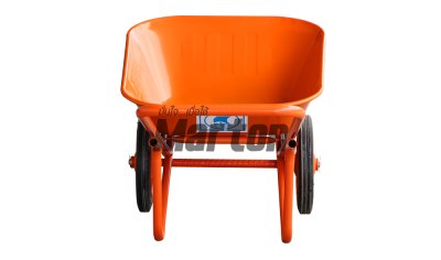รถเข็นปูน MARTON  รุ่นล้อคู่ยางตัน (สีส้ม)