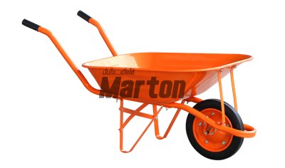 รถเข็นปูน MARTON  รุ่นถอดประกอบล้อยางตัน (สีส้ม)