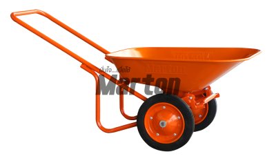 รถเข็นปูน MARTON  รุ่นล้อคู่ยางตัน (สีส้ม)