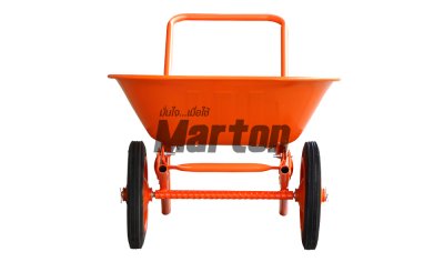 รถเข็นปูน MARTON  รุ่นล้อคู่ยางตัน (สีส้ม)
