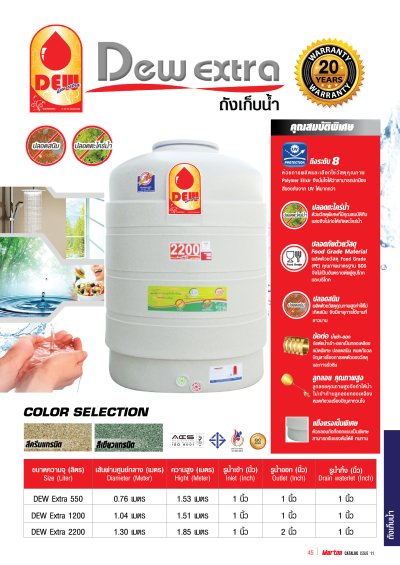 ถังน้ำโพลีเอธิลีน DEW EXTRA (Pre-Order)