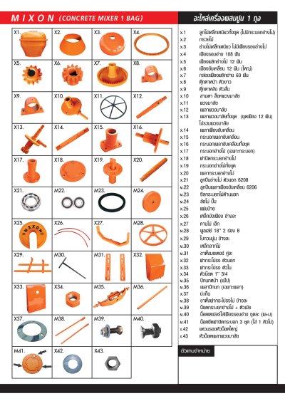 เครื่องผสมปูน 1 ถุง MIXON