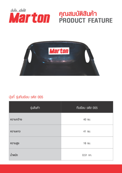 บุ้งกี๋ MARTON สีดำ (หวาย/ทึบเรียบ/เรียบ) (10ใบต่อ1มัด)