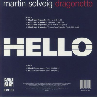 Martin Solveig & Dragonette – Hello (reissue)
