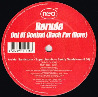 Darude – Out Of Control (Back For More)