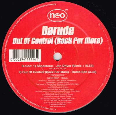 Darude – Out Of Control (Back For More)