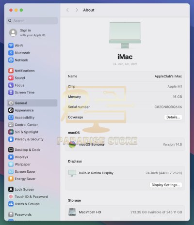 iMac 24-inch M1 2021 RAM 16GB CTO/BTO Like NEW!! #สินค้ามือ2