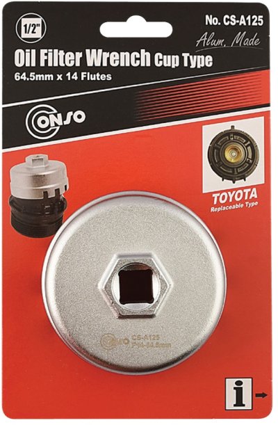 ประแจถอดไส้หม้อกรอง แบบถ้วยอลูมิเนียม CONSO No.CS-A125  64.5mm. Oil Fillter Wrench Cup Type (กรองกระดาษแบบเปลี่ยนเฉพาะไส้)