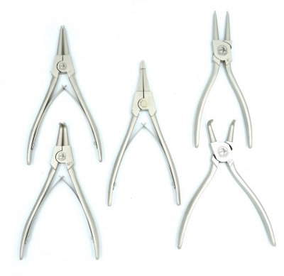 HUNTER ( HEKAR ) คีมหนีบแหวน ถ่างแหวน หุบแหวน ปากตรงปากงอ  เยอรมัน