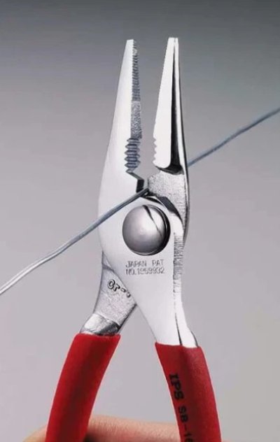 คีมปากขยายปากแหลมญี่ปุ่น IPS Long Noze Pliers SB-165 Jaw Size 0~20mm. With Spring Made in Japan