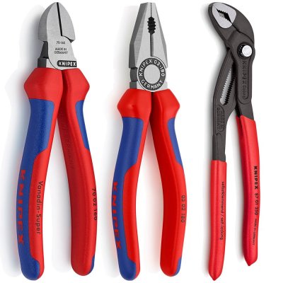 ชุดคีม 3ตัวชุด 00 20 09 V01 Knipex 3-Piece Plier Set 305mm. Overall