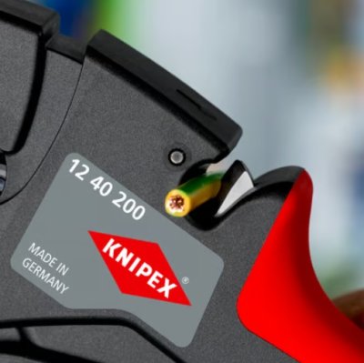 คีมปอกสายไฟหุ้มฉนวนแบบอัตโนมัติ 12 40 200 KNIPEX EvoStrip Self-Adjusting Insulation Stripper