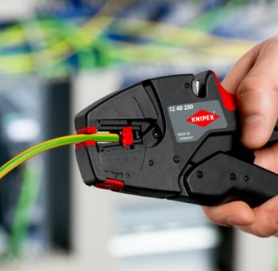 คีมปอกสายไฟหุ้มฉนวนแบบอัตโนมัติ 12 40 200 KNIPEX EvoStrip Self-Adjusting Insulation Stripper