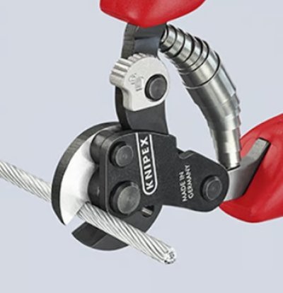 คีมตัดลวดสลิง ด้ามหนา KNIPEX 95 62 160 Wire Rope Cutter Also for high-strength wire rope