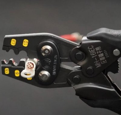 Marvel MH-6IEC  คีมย้ำหางปลาแบบมือโยก (Crimping Tool) รุ่นพิเศษสีดำ