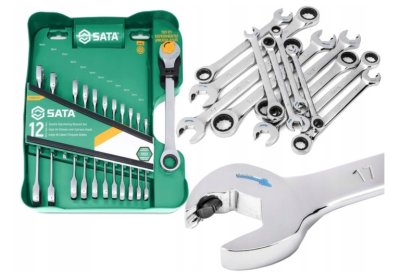 ชุดประแจแหวนฟรีสปีด 12 ชิ้น รุ่น ST09066-02 SATA 12 Pc. Metric Combination Ratcheting Wrench Set แหวนเกียร์