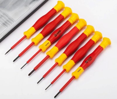 ชุดไขควงช่างไฟขนาดเล็กกันกระแส 7ตัวชุด Sata 09318  7 Pieces VDE Precision Screwdriver Set