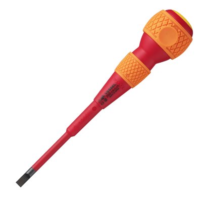 ไขควงปากแบน ช่างไฟ No.200 Vessel Ball-Grip Insulated Screwdriver No.200