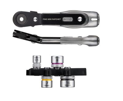 ไขควงฟรีขันที่แคบ รุ่น60ฟัน Vessel TD-26B Ultra Thin Fine Mini Ratchet Screwdriver Vent Type with 4 Sockets