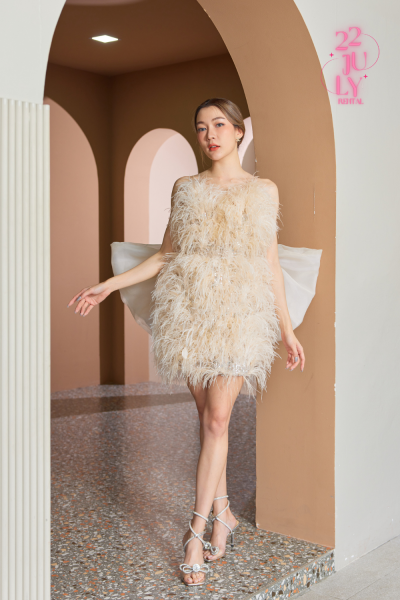 LYDIA DRESS (ฺbeige)